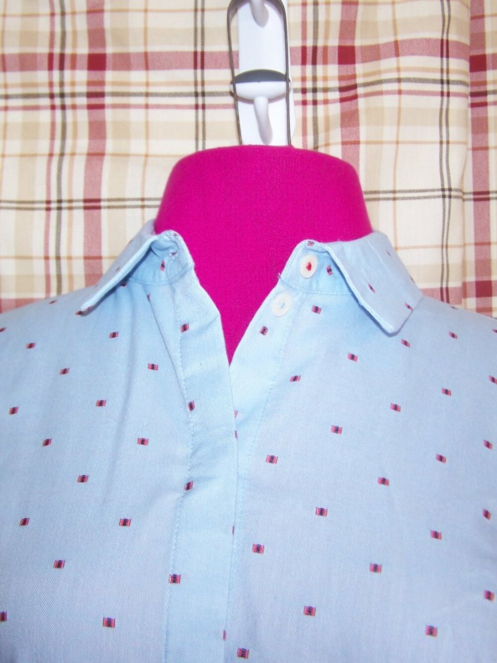 Tommy Hilfiger Women's Cotton Monogram Logo-Print Tab Shirt Sz S - Picture 2 of 7